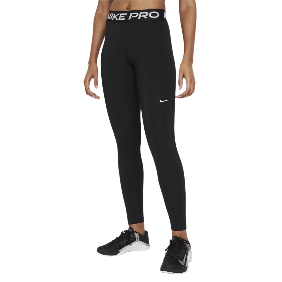 Nike Pro Women'S Mid-Rise Mesh-Panelled Leggings