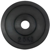 2.5 Kg Black Rubber Plate, 20 Mm Hole