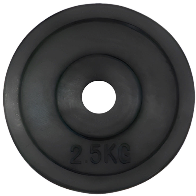 2.5 Kg Black Rubber Plate, 20 Mm Hole