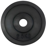 2.5 Kg Black Rubber Plate, 20 Mm Hole