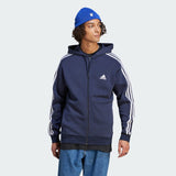 Essentials Fleece 3-Stripes Full-Zip Hoodie