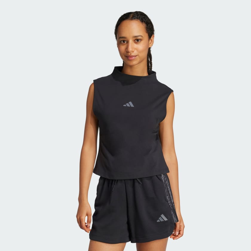 Essentials Slim High-Neck Tank Top