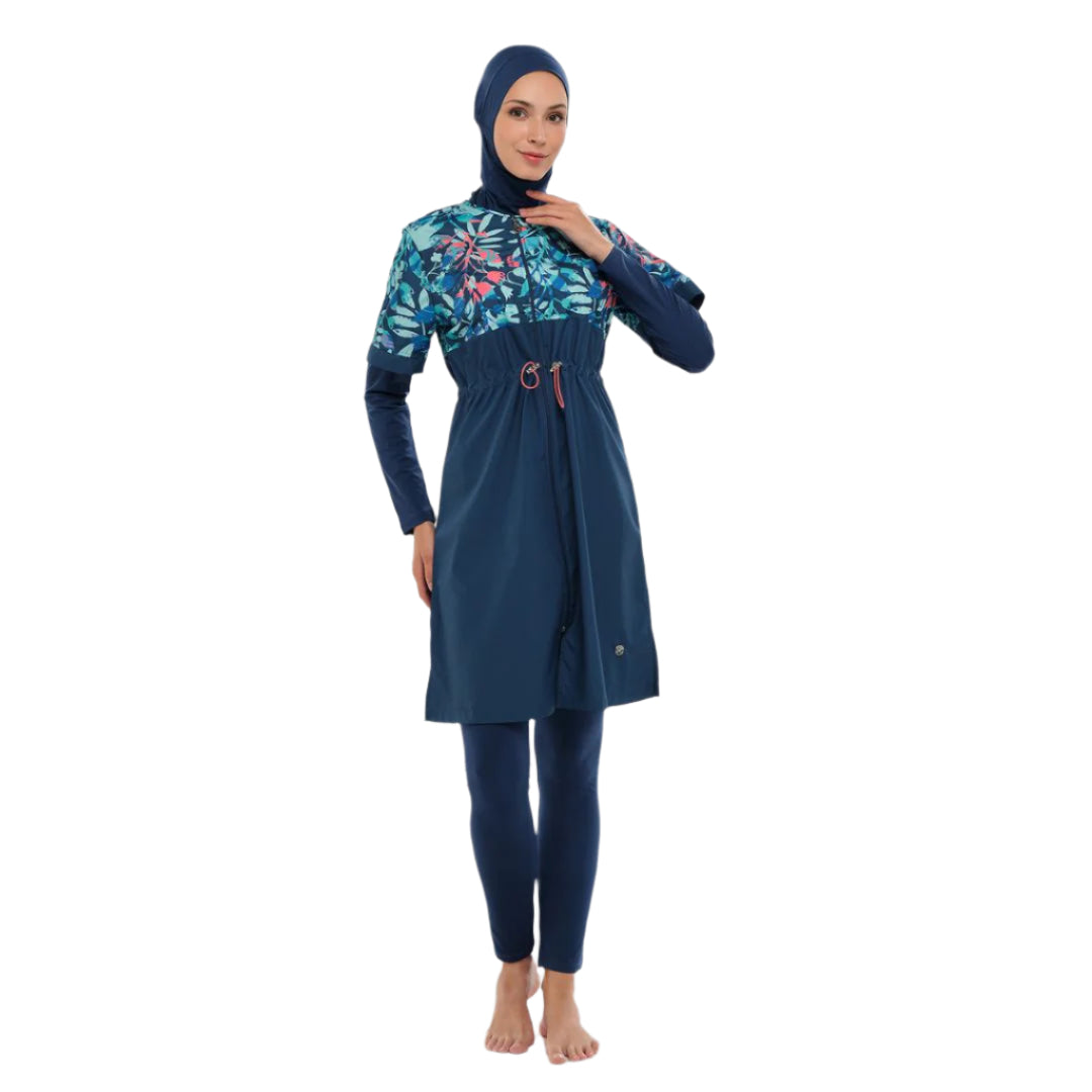 بدلة سباحة نسائية من Adasea باللون الأزرق الداكن الفاتح