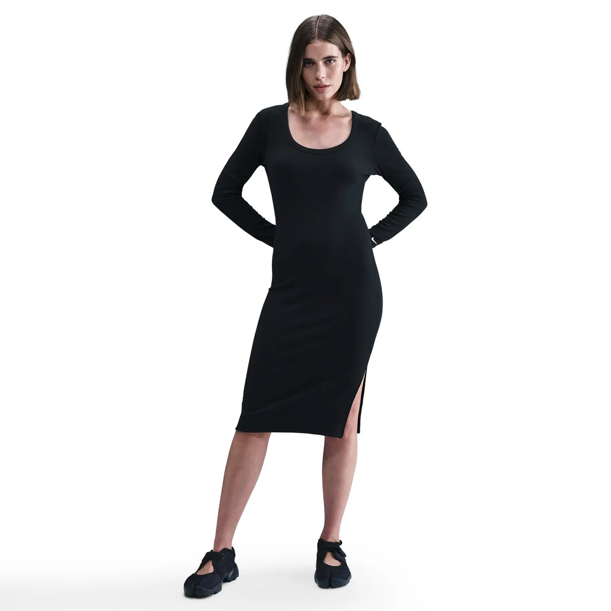 Nike Sportswear Chill Knit Women's Tight Long-Sleeve Midi Mini-Rib Dress