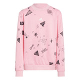 Brand Love Allover Print Crew Sweatshirt Kids