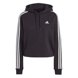 Essentials 3-Stripes French Terry Crop Hoodie