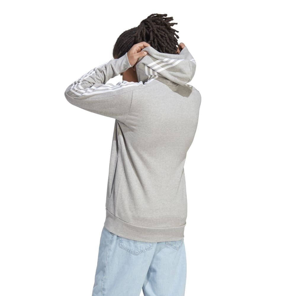 Essentials French Terry 3-Stripes Full-Zip Hoodie