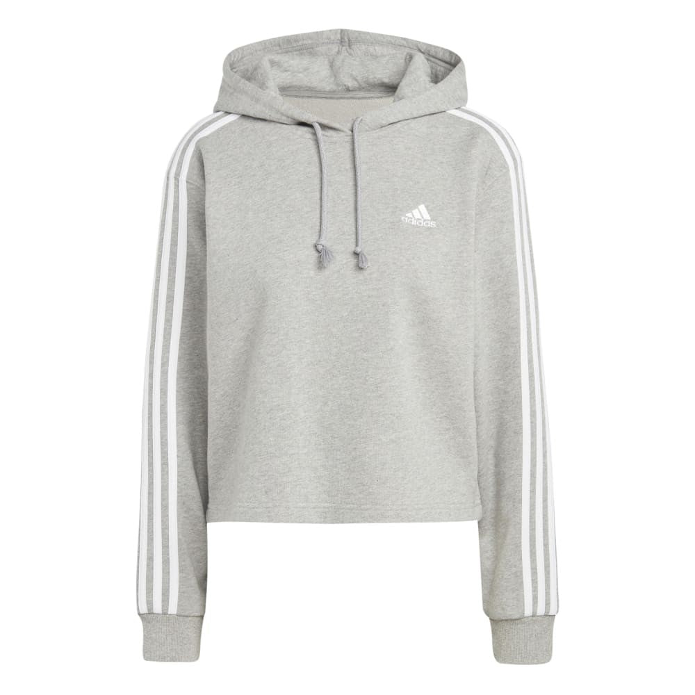 Essentials 3-Stripes French Terry Crop Hoodie