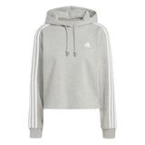 Essentials 3-Stripes French Terry Crop Hoodie