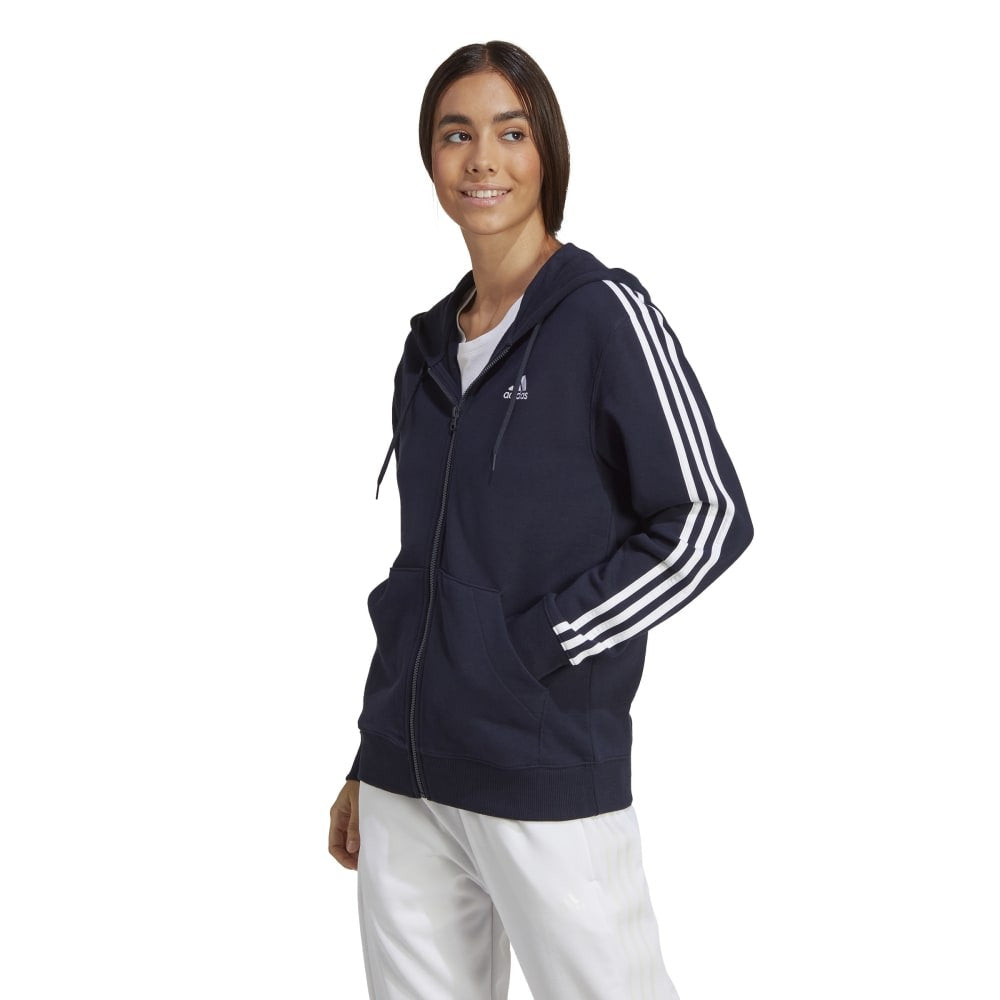 Essentials 3-Stripes French Terry Regular Full-Zip Hoodie