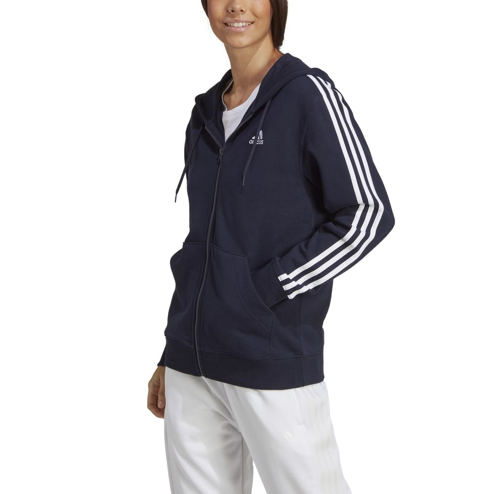 Essentials 3-Stripes French Terry Regular Full-Zip Hoodie