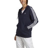 Essentials 3-Stripes French Terry Regular Full-Zip Hoodie