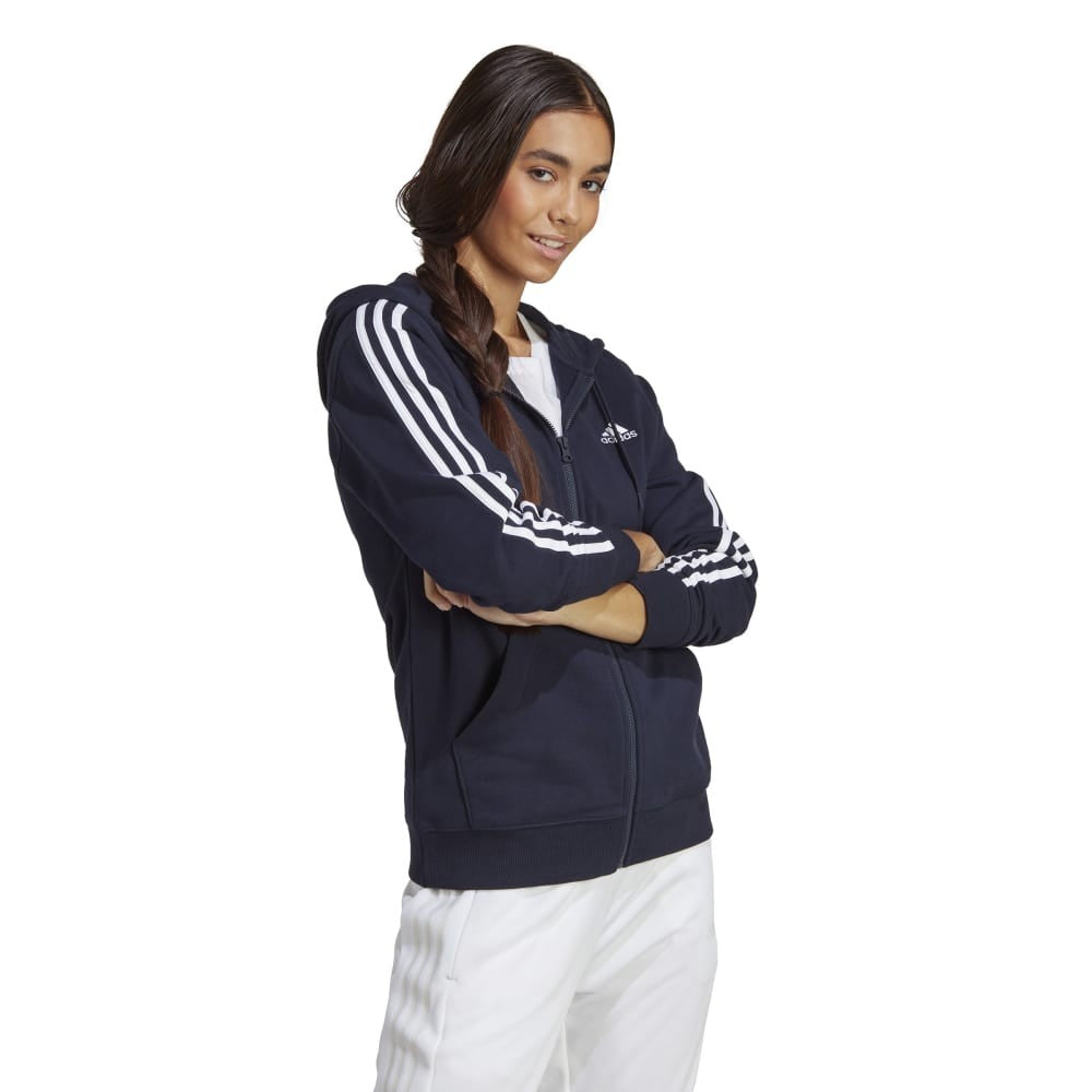 Essentials 3-Stripes French Terry Regular Full-Zip Hoodie