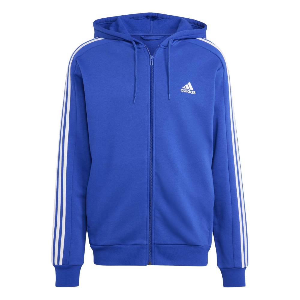 Essentials Fleece 3-Stripes Full-Zip Hoodie – Alriqa Sport