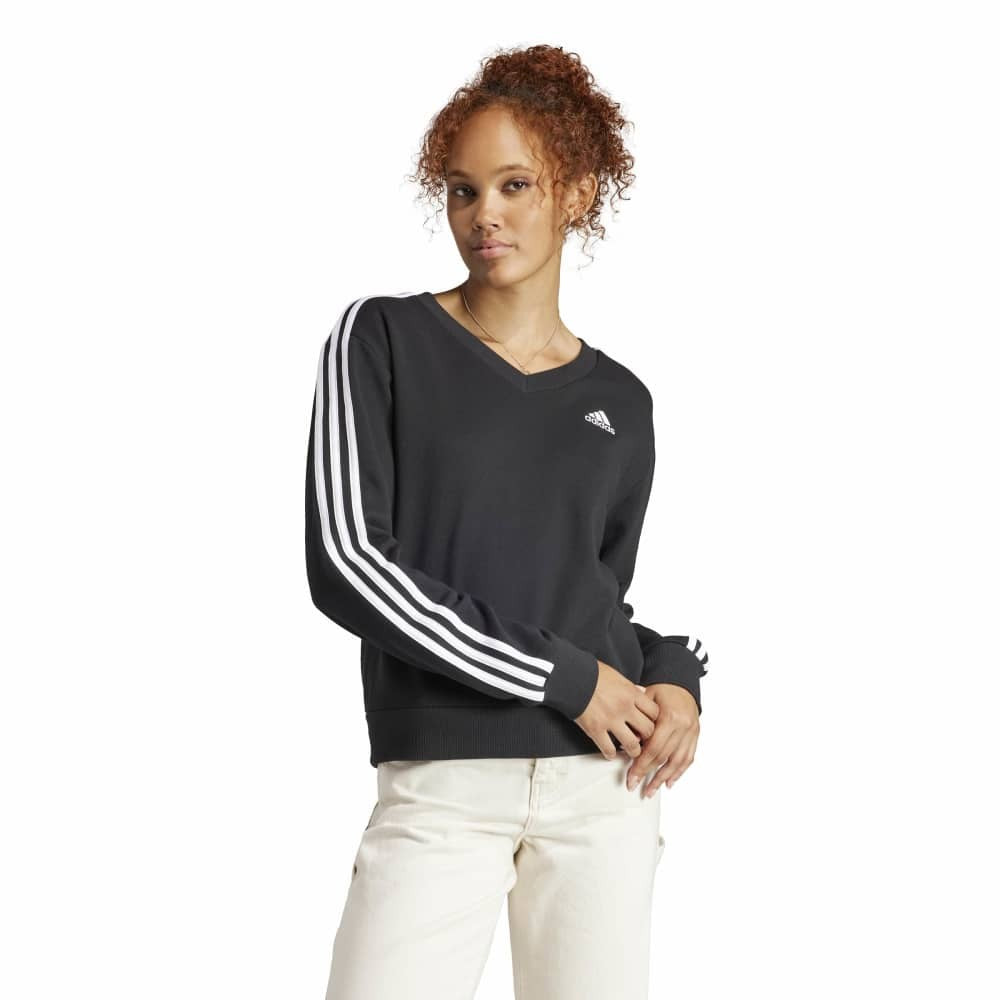 Essentials 3-Stripes V-Neck Sweatshirt