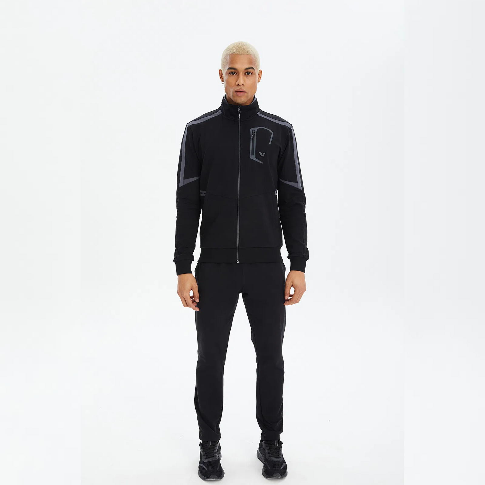 Bilcee Men's Stand-Up Collar Tracksuit LS-0670