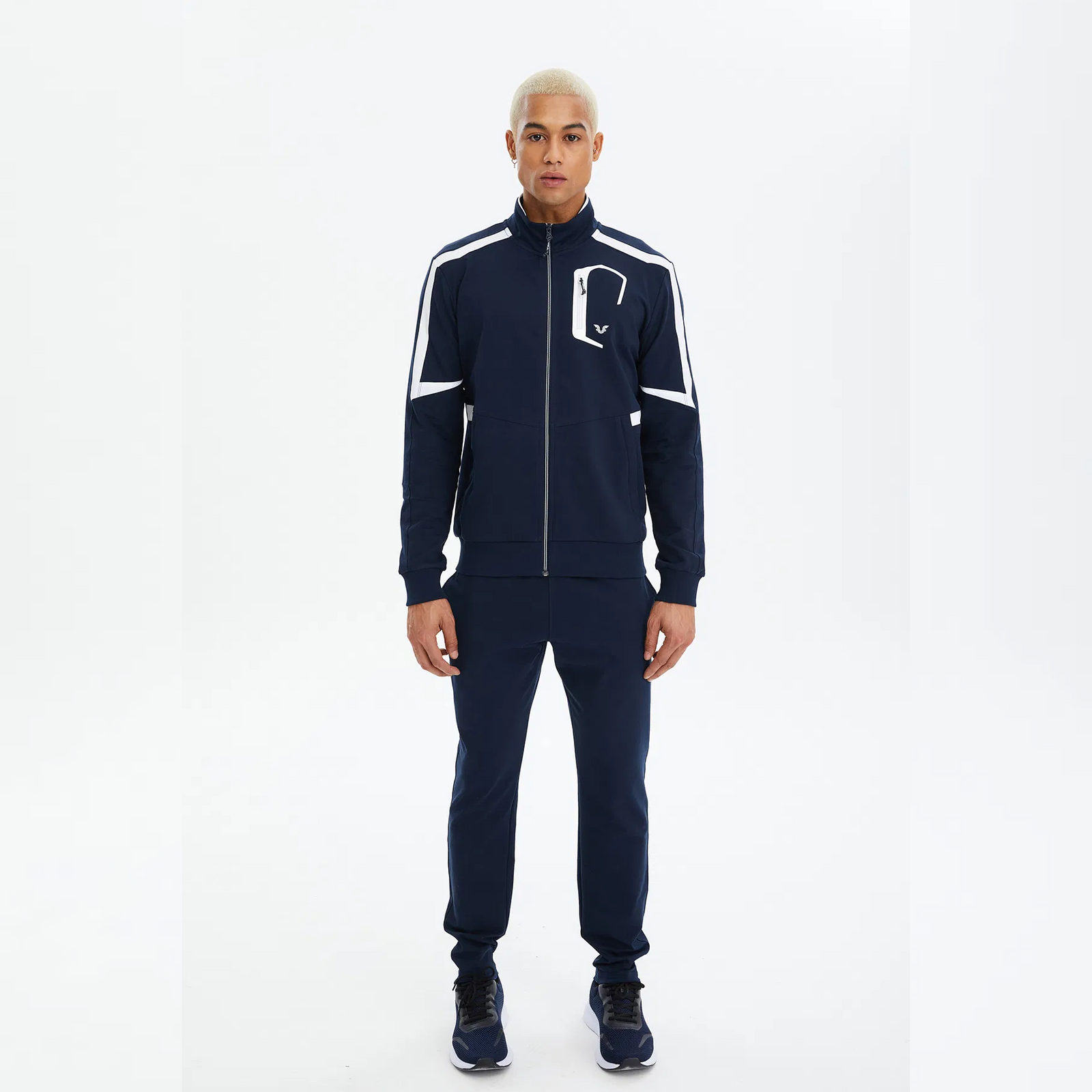 Bilcee Men's Stand-Up Collar Tracksuit LS-0670