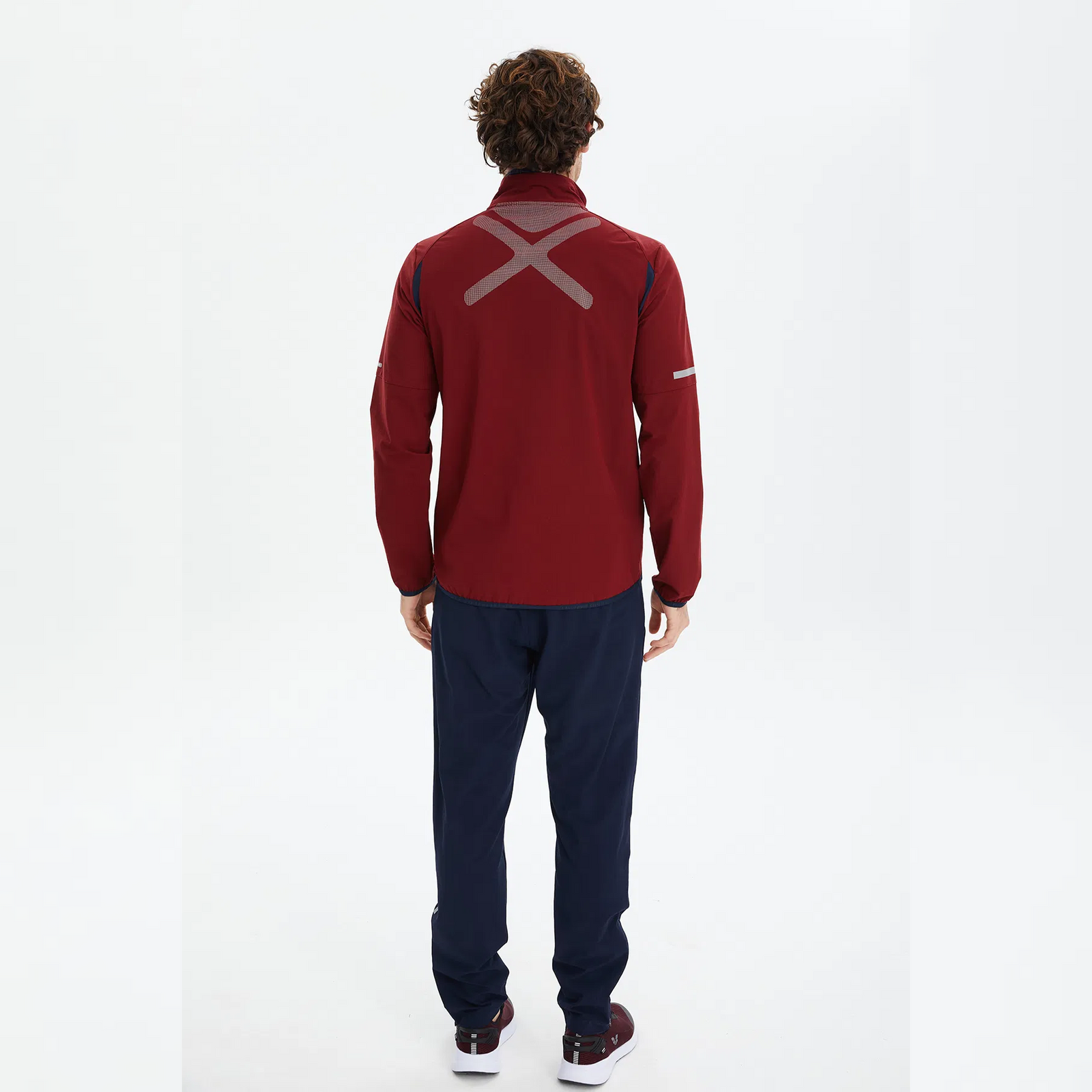 Bilcee Men's Stand-Up Collar Woven Tracksuit LS-0692