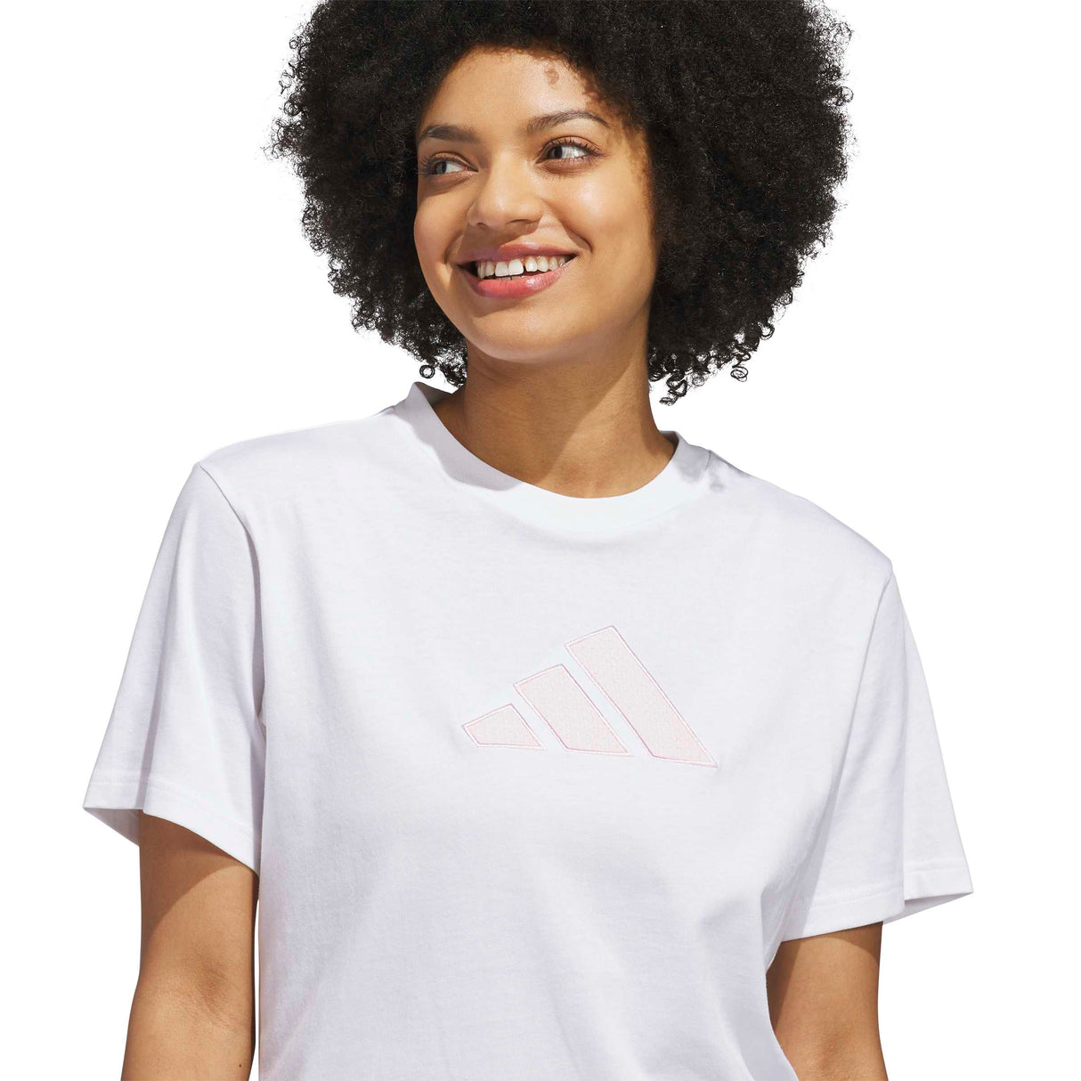 TEXTURED GINGHAM BIG LOGO GRAPHIC T-SHIRT
