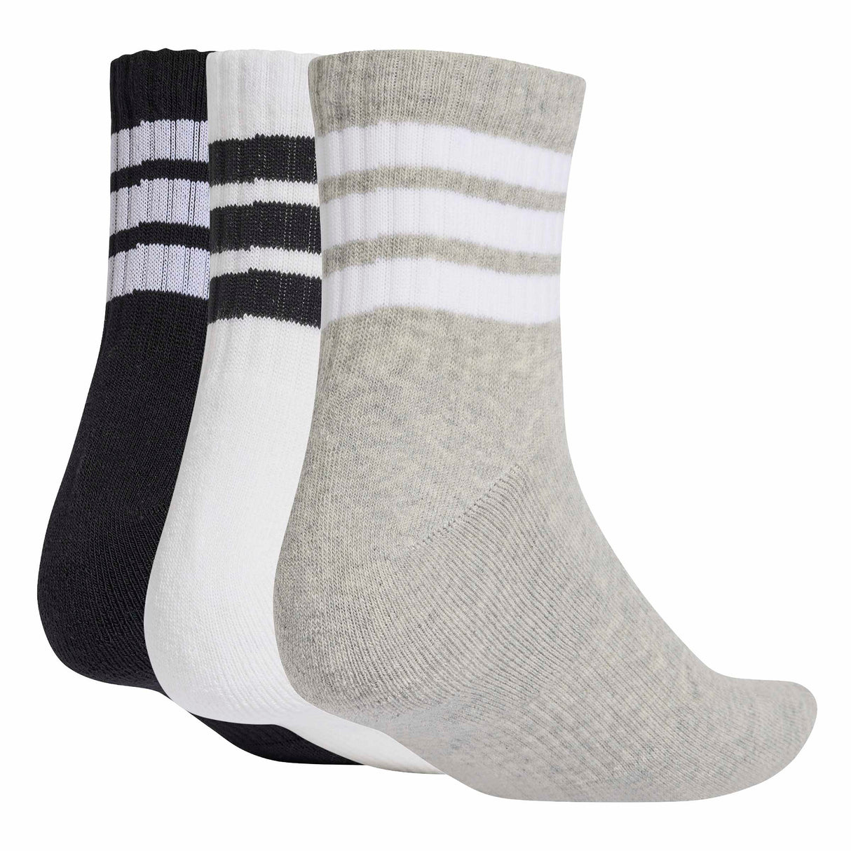 3-Stripes Cushioned Sportswear Mid-Cut Socks 3 Pair Pack