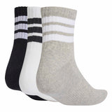 3-Stripes Cushioned Sportswear Mid-Cut Socks 3 Pair Pack