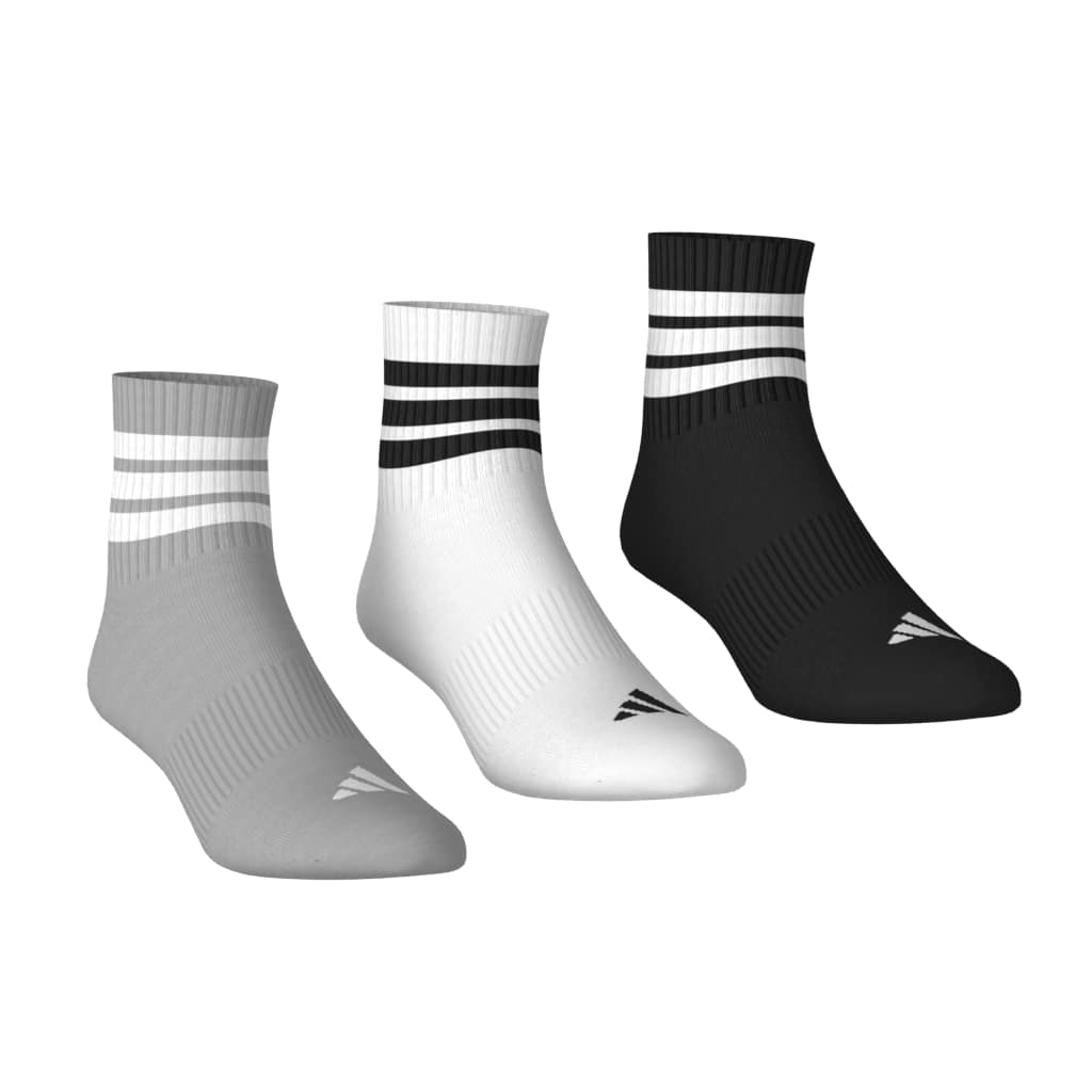 3-Stripes Cushioned Sportswear Mid-Cut Socks 3 Pair Pack
