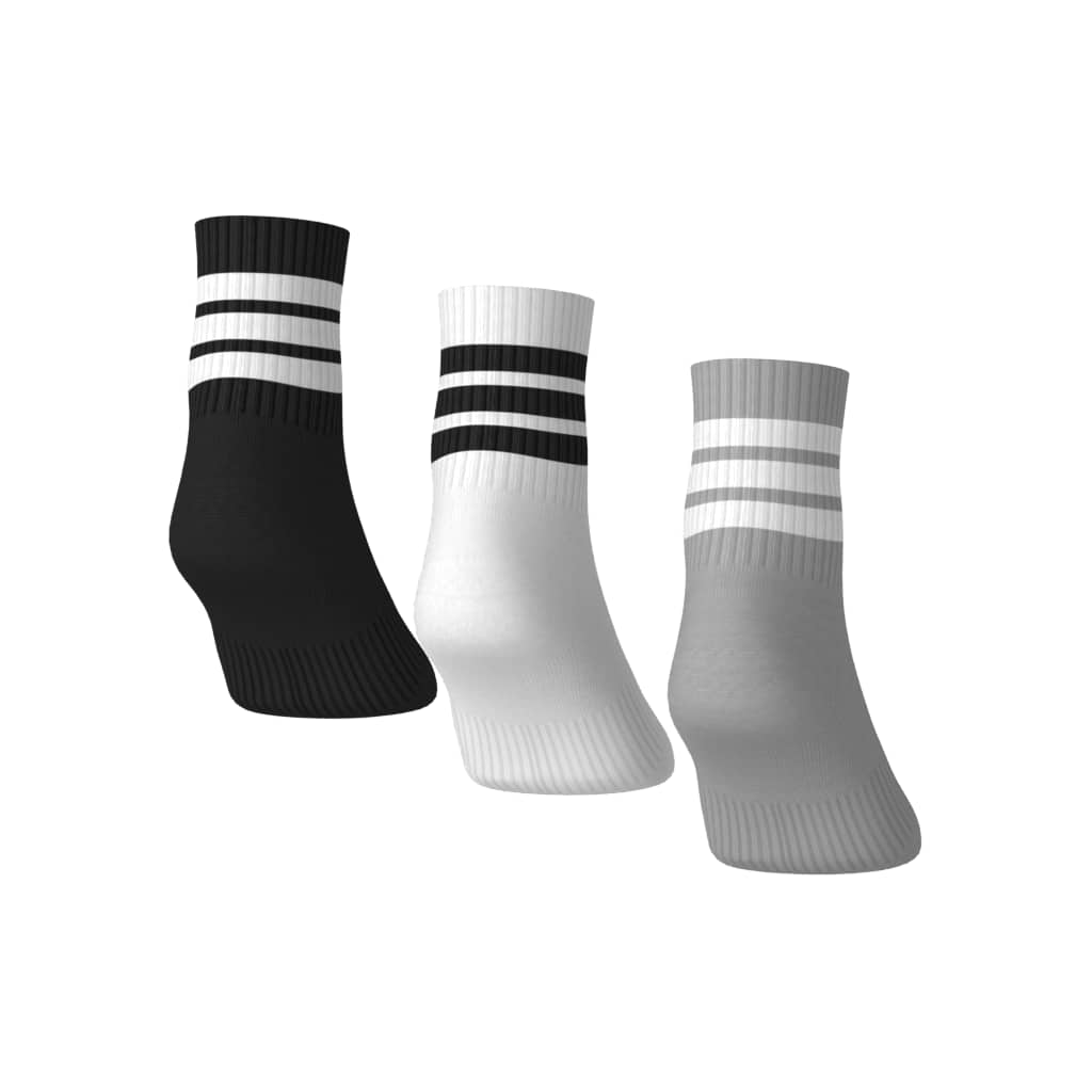3-Stripes Cushioned Sportswear Mid-Cut Socks 3 Pair Pack