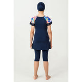Trudy Lycra Short Sleeve Hijab Swimsuit – Dark Navy Blue