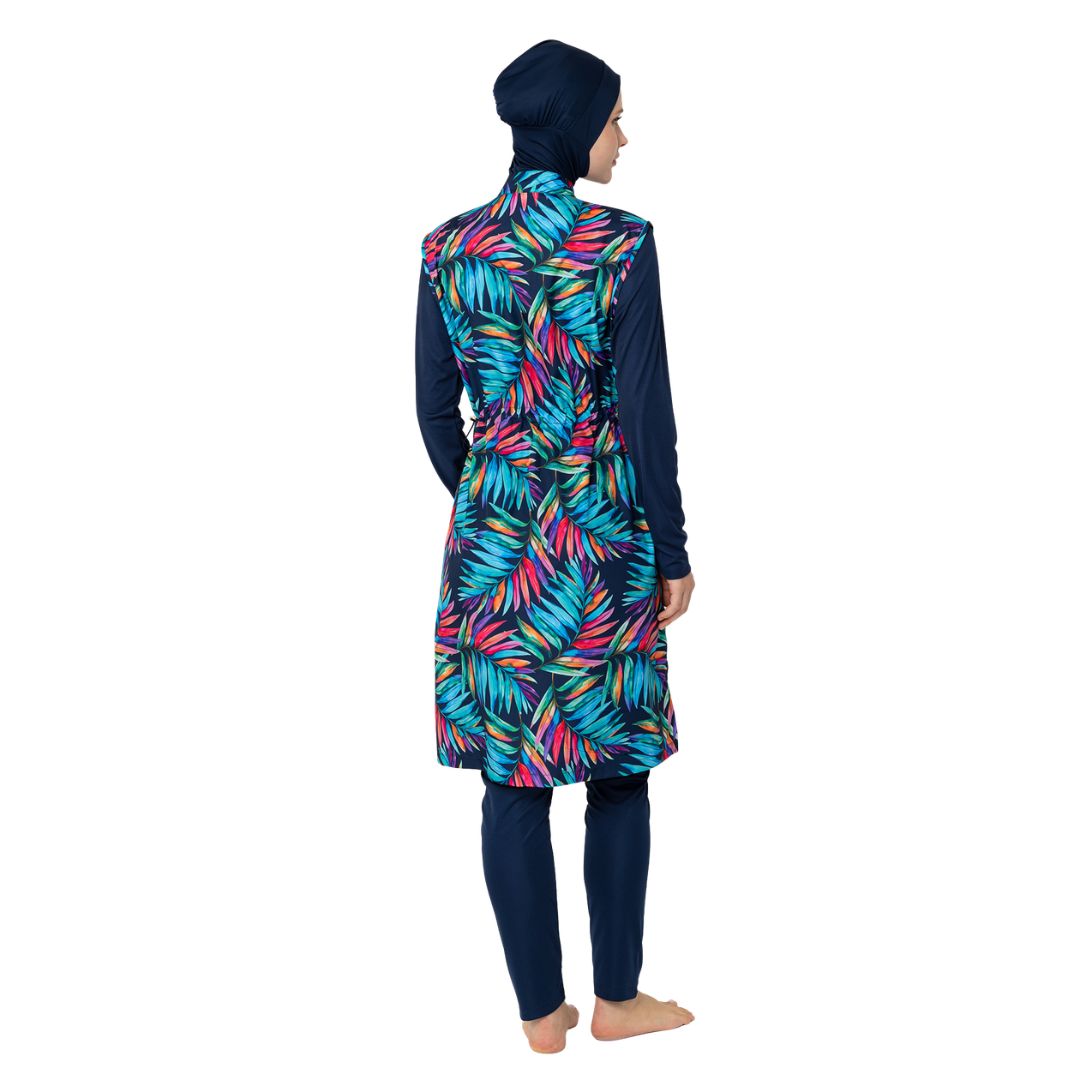 Gilla Gilet Long Sleeve Hijab Swimsuit – Dark Navy Blue