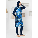 Estelle Gilet Long Sleeve Hijab Swimsuit – Dark Navy Blue