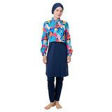 Wendy Parachute Lycra Long Sleeve Hijab Swimsuit – Dark Navy Blue