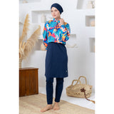 Wendy Parachute Lycra Long Sleeve Hijab Swimsuit – Dark Navy Blue