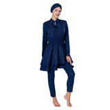 Haven Parachute Lycra Long Sleeve Hijab Swimsuit – Dark Navy Blue