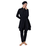 Haven Parachute Lycra Long Sleeve Hijab Swimsuit – Black
