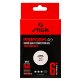 Perform 3 Star 6 White Table Tennis Ball Pack