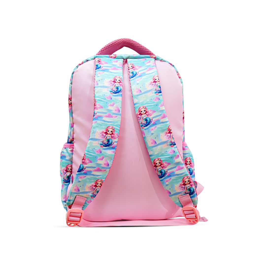 Backpack 16" 3Zips 3D Design Girl + Key Ring