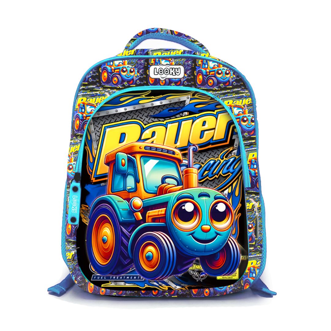 Backpack 16" 3Zips 3D Design Boys + Key Ring