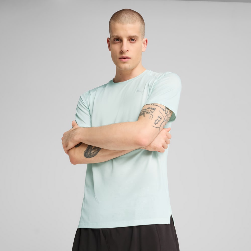 تي شيرت M RUN GRAPHIC MESH، أزرق هادئ