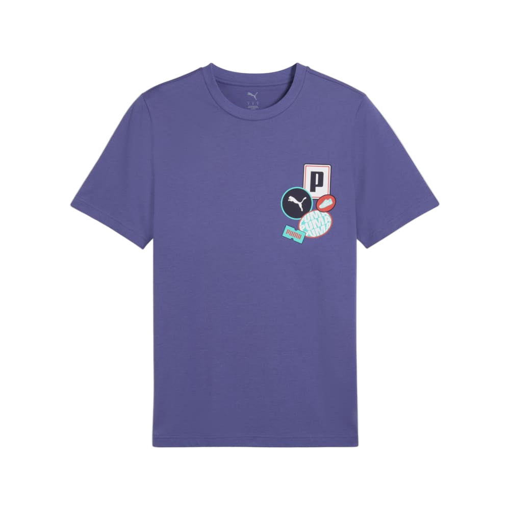 تي شيرت جرافيك أيقوني، كريستال أزرق