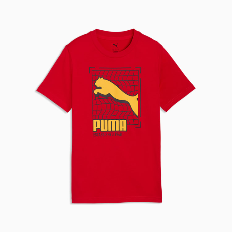 Graphic Grid Tee B,For All Time Red