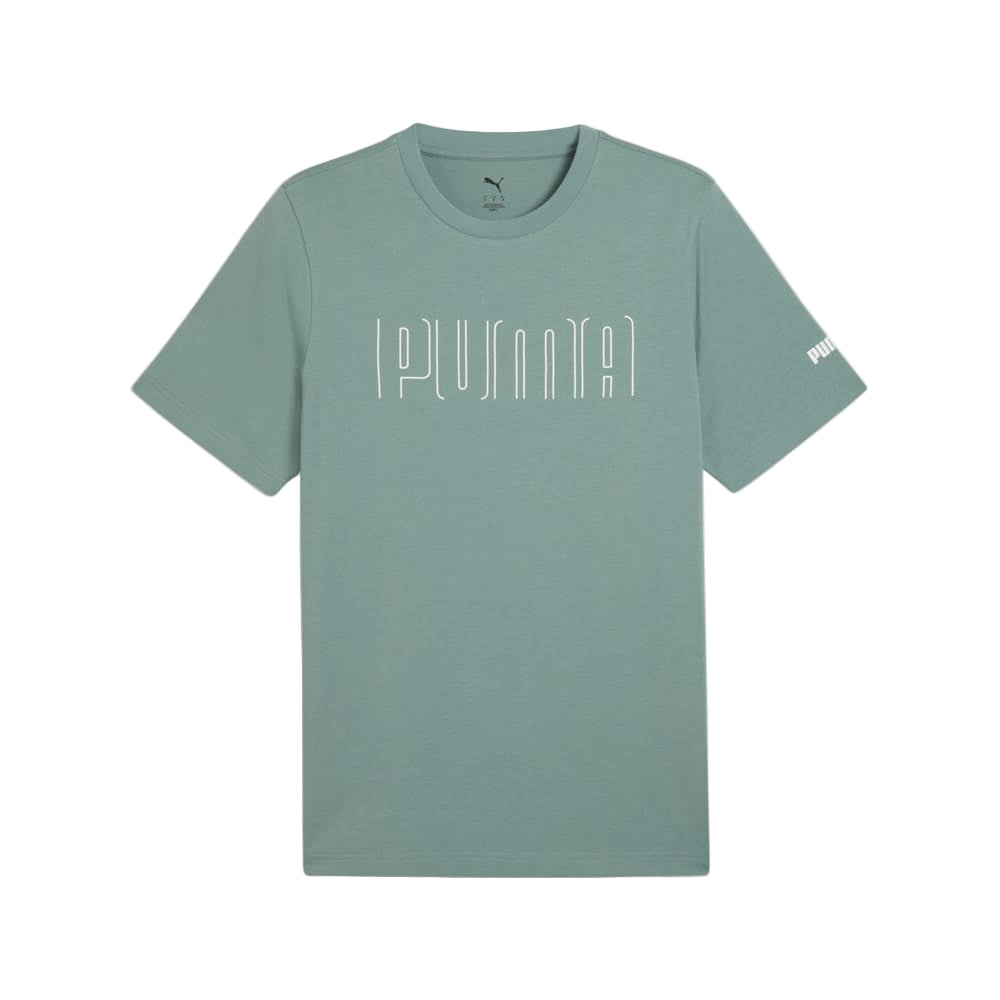 تي شيرت جرافيكي من PUMA SPORT، لون القمر الأخضر