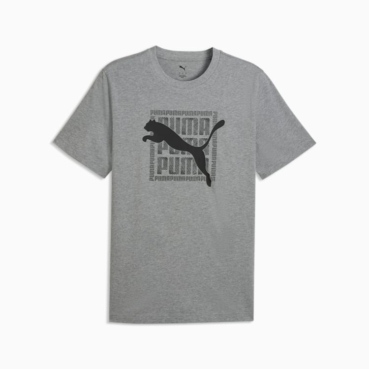 Graphic Puma Wording,Medium Gray Heather