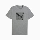 Graphic Puma Wording,Medium Gray Heather