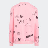 Brand Love Allover Print Crew Sweatshirt Kids