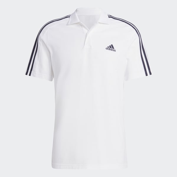 Essentials Piqué Embroidered Small Logo 3-Stripes Polo Shirt