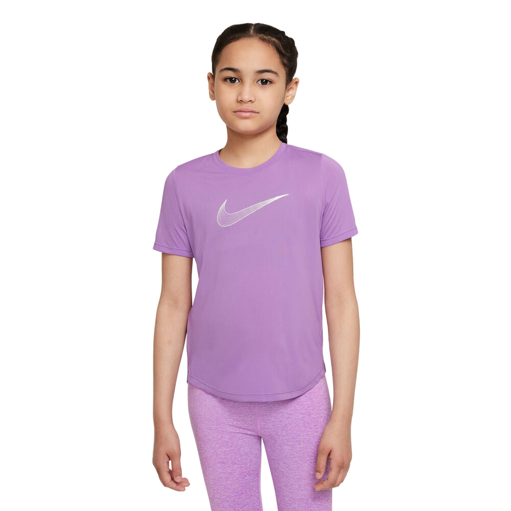 Nike One Older Kids' (Girls') Dri-Fit Short-Sleeve Training Top